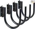 4-Pack 4" E Track J Hooks, Heavy Duty Black Steel Hanger 1, 400lbs Break by MorScan