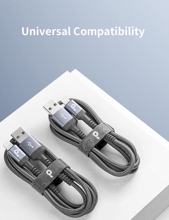 iPhone Charger Cable 2Pack 6FT, Nylon Braided Lightning Cable, Fast Charging - Image 7