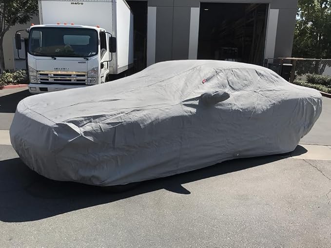 CarsCover Custom Fits for Dodge Challenger Car Cover 5 Layer Ultrashield Gray - Image 2