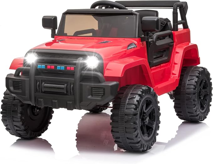 JOYMOR Ride on Truck with Remote Control, 4 Wheels 12V Battery Powered Kids Car by JOYMOR