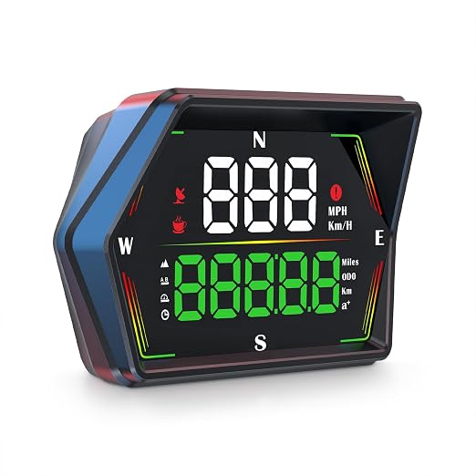 GPS Heads Up Display for Cars HUD, Real-Time Digital Gauge Speedometer by GERABONE