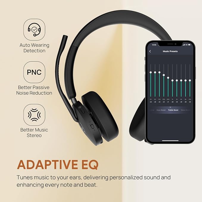 Yealink BH74 with Stand Active Noise Canceling Wireless Headset with Mic - Image 8