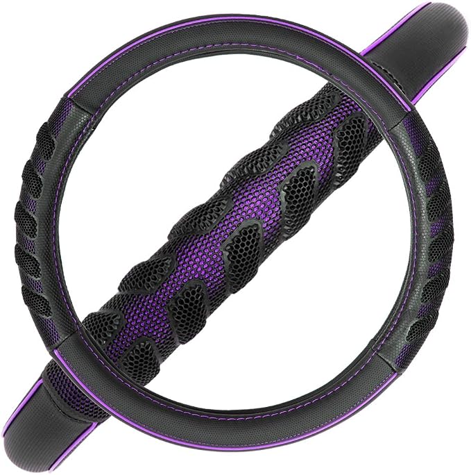 Flying Banner car Steering Wheel Cover Faux Leather Massage Universal fit 3D - Image 4
