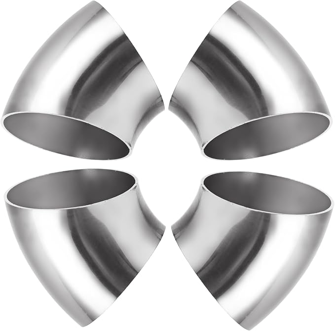 Acrux7 4 Pack 2.5 Inch 45 Degree Exhaust Elbow Pipe, 304 Stainless Steel - Image 8