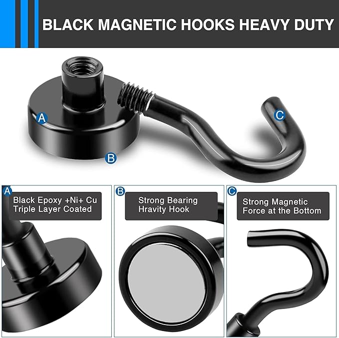 LOVIMAG Magnetic Hooks, 30Lbs Strong Magnetic Hook - Image 5