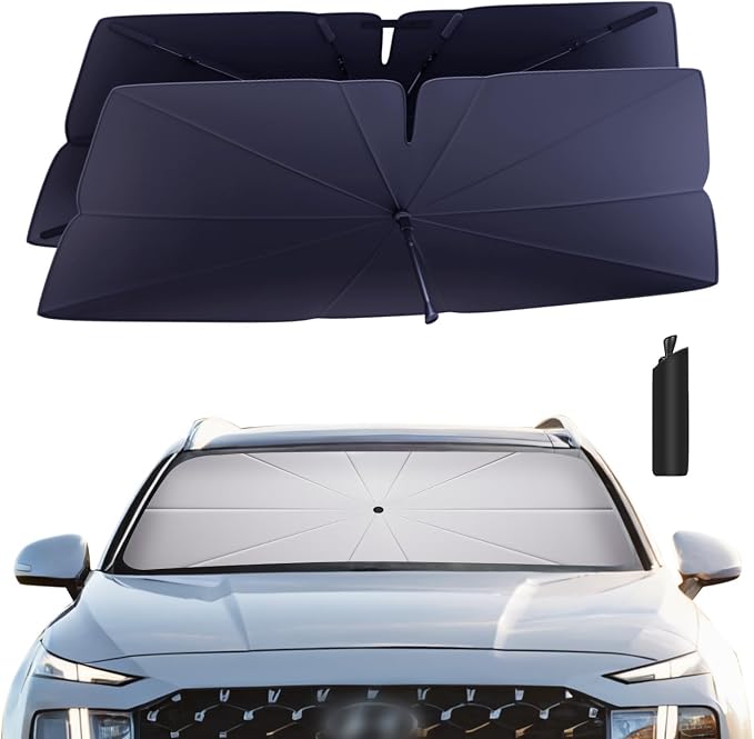 Windshield Sun Shade Umbrella for 2019-2023 Hyundai Santa Fe Accessories: by HIMUMOY