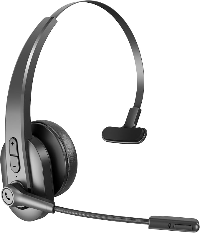 Wireless Headset with Microphone, Zoom Skype Mettings, On Ear - Image 2