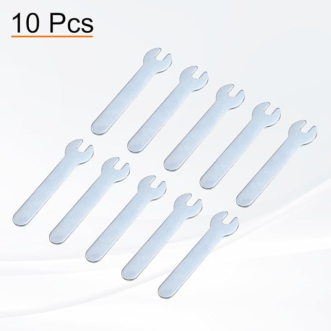 HARFINGTON 10pcs Small Wrench 5x66x1.5mm Metric U-Shaped Single Open Ended - Image 3