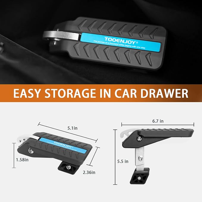 TOOENJOY Adjustable 5 Gear Extra Protection Car Door Latch Step No Assemble - Image 5