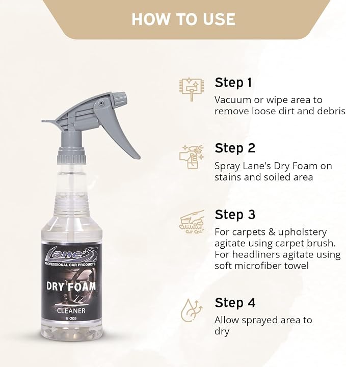 LANE'S Carpet Cleaner Spray- Carpet Cleaner Foam, Removes Odor, Fights Tough - Image 4