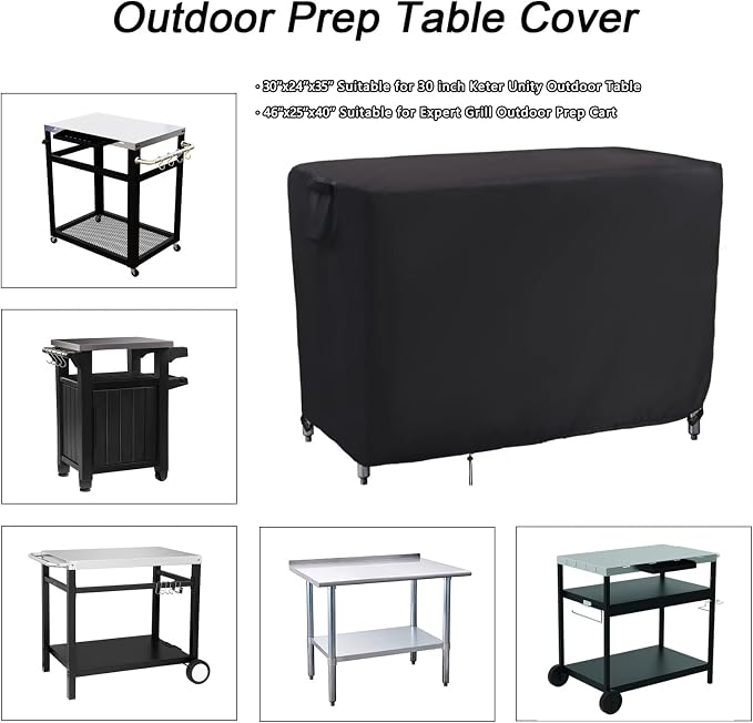 Kingling Prep Table Cover for 30 inch Keter Unity Table, Waterproof Outdoor - Image 3