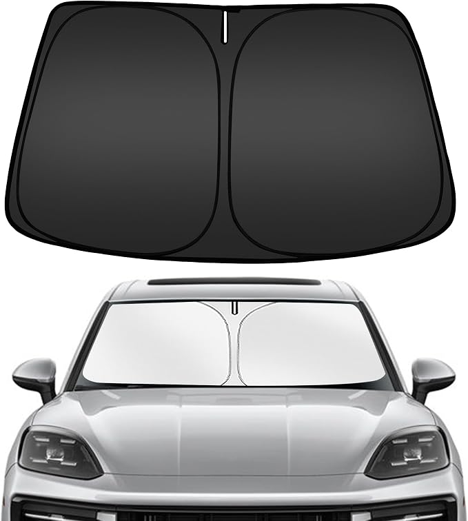 ARISMOTOR Windshield Sun Shade for Porsche Cayenne 2019-2025, Custom Fit by ARISMOTOR