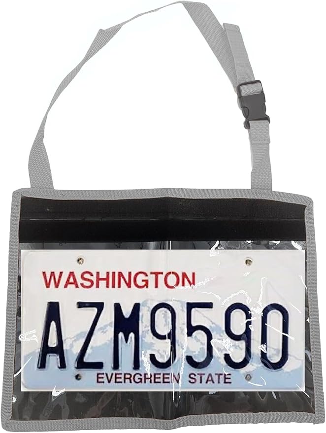 License Plate Holder with Hanging Strap, Test Drive Tag Bag, Dealer Plates - Image 4