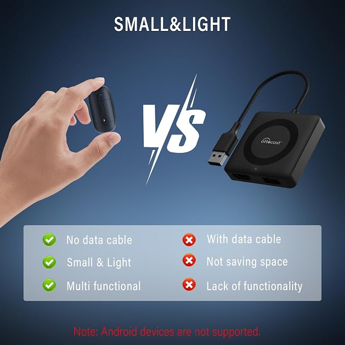 Wireless Carplay Adapter for iPhone, Plug & Play, Mini Size - Image 2