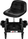 Rolling Stool with Wheels, Adjustable Shop Stool Mechanic Seat, Garage Shop by FreekyFit