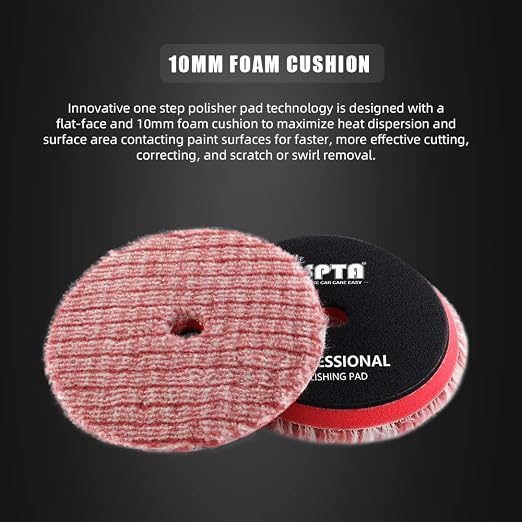 SPTA Wool Polishing Pads, Short Hair Wool Buffing and Polishing Pad Set - Image 6
