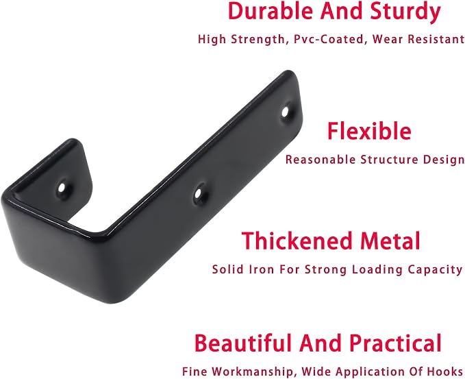 Bunk Bed Ladder Hooks Brackets, Iron Bed Ladder Hook, PVC Coated Angled Ladder - Image 5
