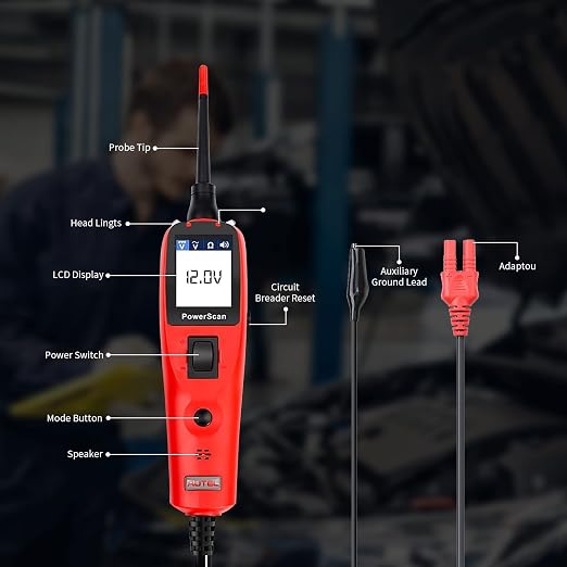 Autel PowerScan PS100 Circuit Tester, Universal 12V 24V Automotive Power - Image 6