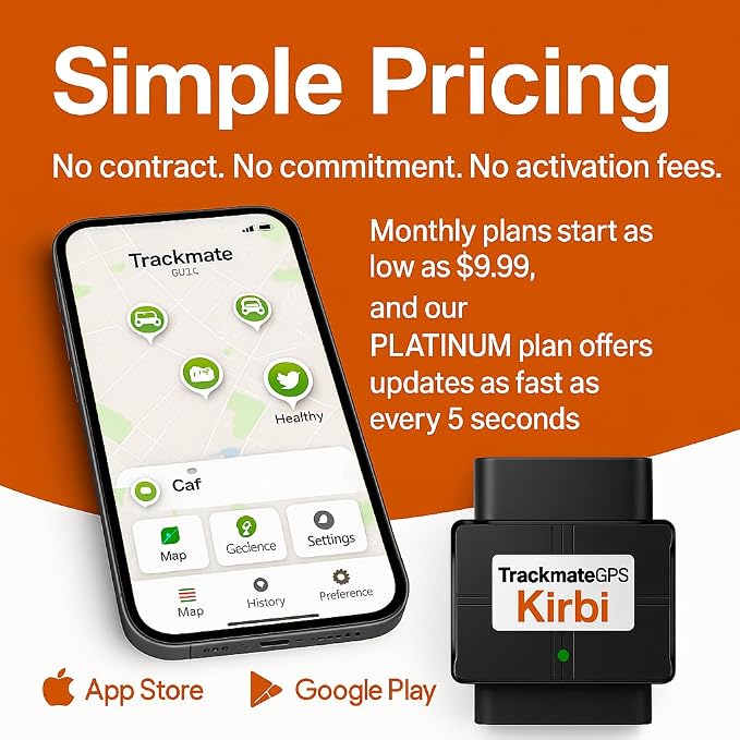 Kirbi OBD Tracker, GPS Tracker for Vehicles Real-Time Tracking, Worldwide - Image 3
