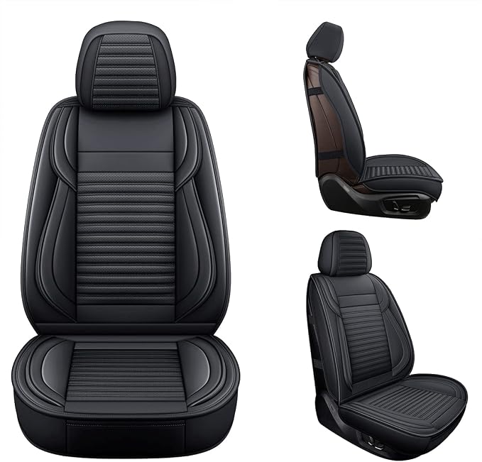 LINGVIDO Car Seat Covers, Breathable and Waterproof Faux Leather Automotive - Image 3