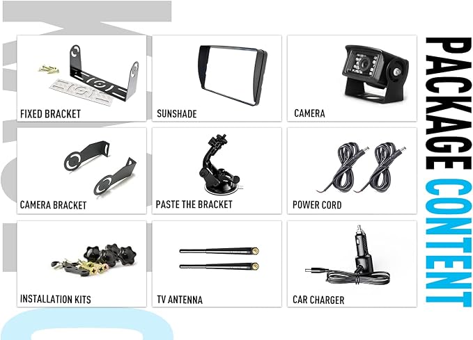 Digital Wireless Backup Camera System Kit, IP69 Waterproof Wireless Rear View - Image 7