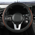 Car Steering Wheel Cover, Leather Steering Wheel Cover Brown Universal 14.5-15 by Szttswamp