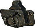 GARGOYLE BELLS Genuine Leather Motorcycle Saddle Bags Motorcycle Luggage Bag by GARGOYLEBELLS
