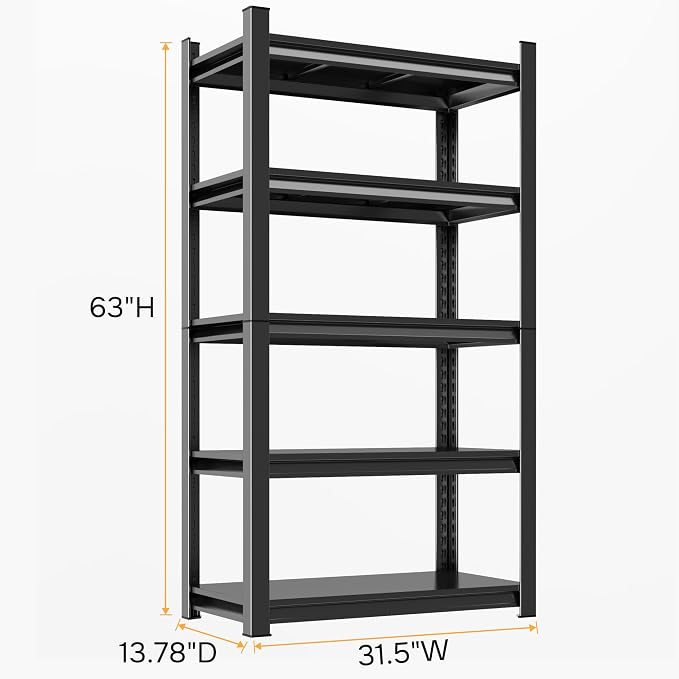 63" H Garage Shelving 3000LBS Heavy Duty Shelving Units and Storage Shelves - Image 3