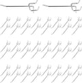 50Pcs 4"/10CM Pegboard Hooks Assortment Set, Metal Peg Board Hooks by Yauhar