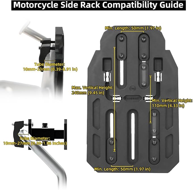 Rhinowalk Motorcycle Saddlebag 35L Waterproof, Quick Release Motorbike Side Bag - Image 6