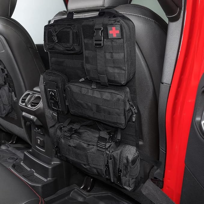 Universal Tactical Seat ​Back Organizer Vehicle Molle Panel Organizer Storage - Image 9