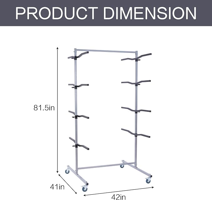 Mobile Bumper Storage Rack, Double-Sided Bumper Stand - Image 4