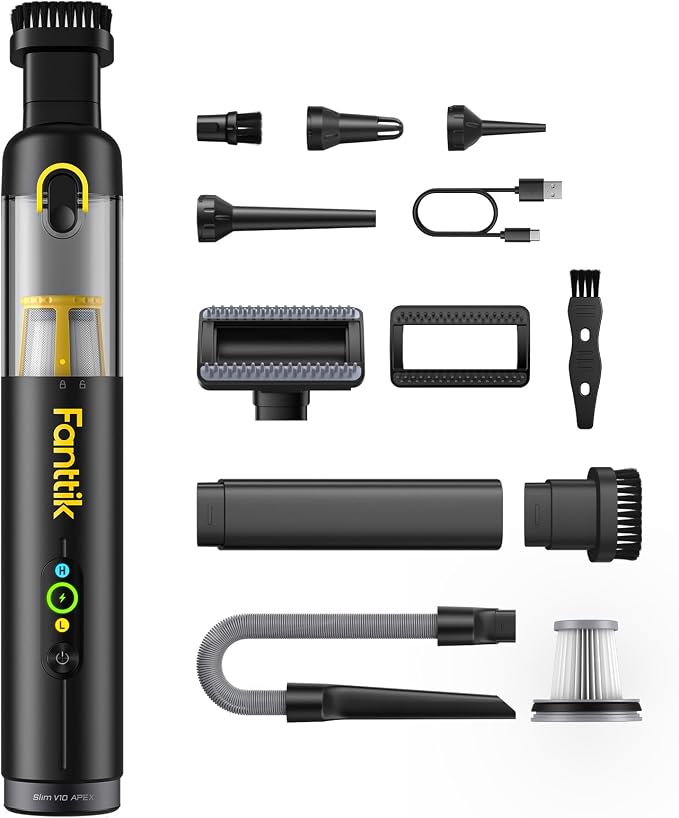 Fanttik Slim V10 APEX Cordless Car Vacuum, 4-in-1 Portable Mini Handheld Vacuum by FANTTIK%C2%AE