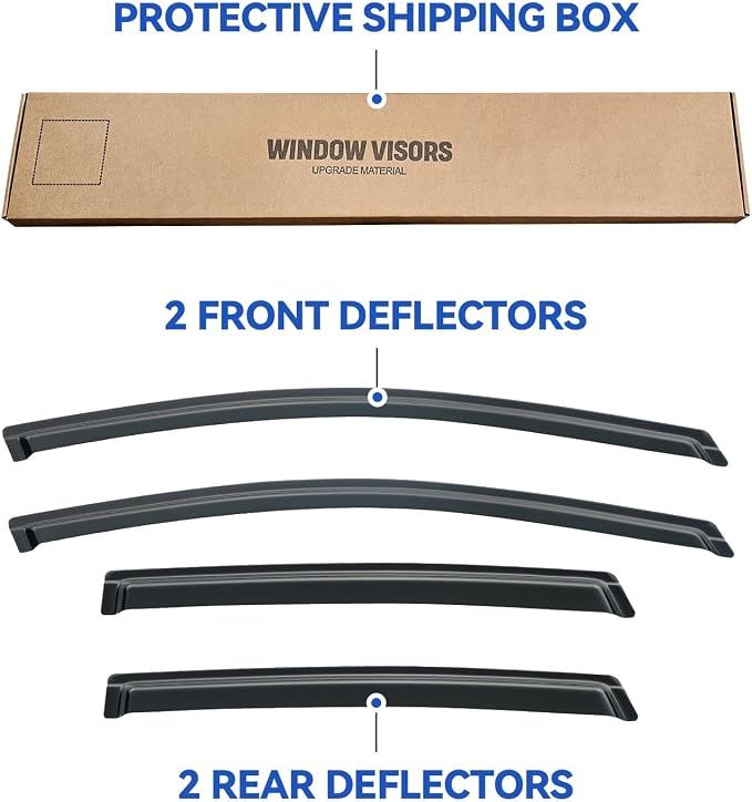 Window Visors Rain Guards for 2012 2013 2014 2015 2016 Honda CRV, Out-Channel - Image 5