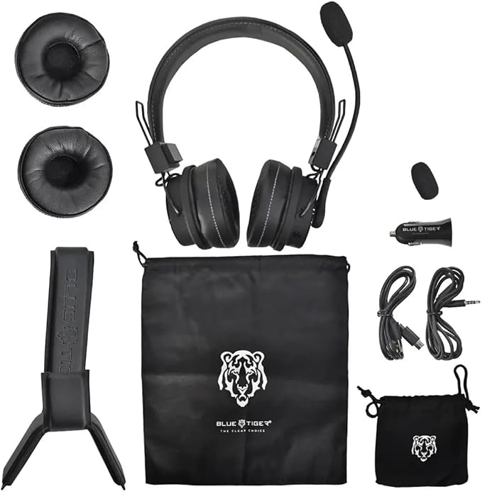 Blue Tiger Premium Elite Ultimate Single and Dual Ear 2-in-1 Bluetooth Headset - Image 4