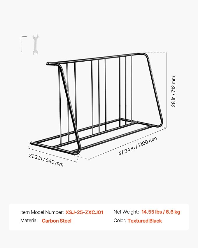 VEVOR Bike Rack, Fits Tire Width 3 Inch/76.2 mm, Carbon Steel Double-Sided Grid - Image 7