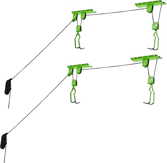Bike Lane Products Bicycle Hoist 2-Pack Quality Garage Storage Bike Lift by RADSportz