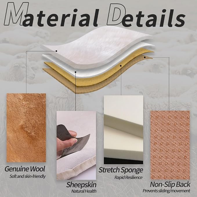 LLB Genuine Sheepskin Car Seat Cushion Seat Covers - Image 4