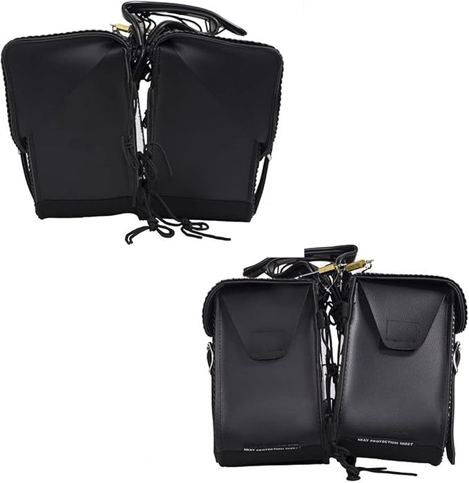Synthetic Leather Motorcycle Luggage Bag - Image 7