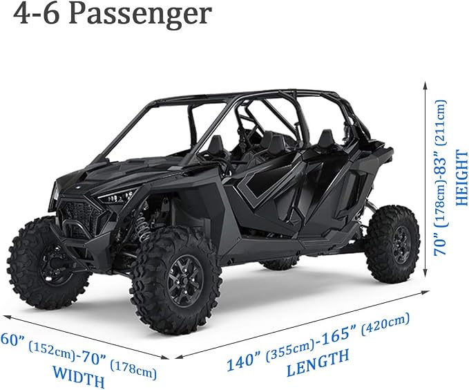 UTV Cover with Heavy Duty 420D Oxford Fabric, Side by Side UTV Cover Protects - Image 6