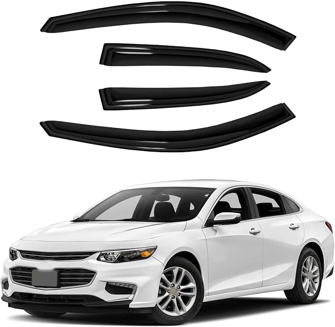 4pc Sun Rain Guards Window Visor Wind Deflector Compatible by GLDIFA
