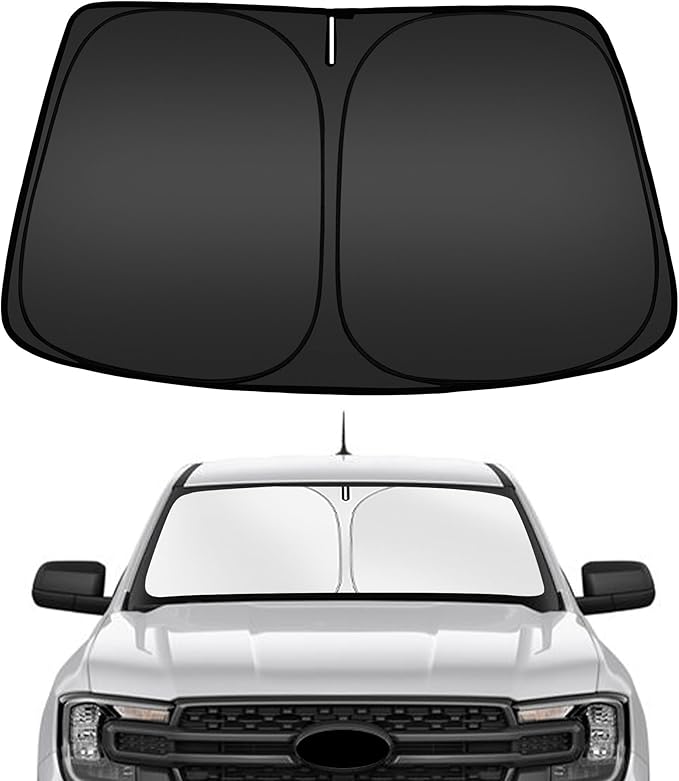 ARISMOTOR Windshield Sun Shade for Ford Ranger 2019-2025 2026, Custom Fit by ARISMOTOR
