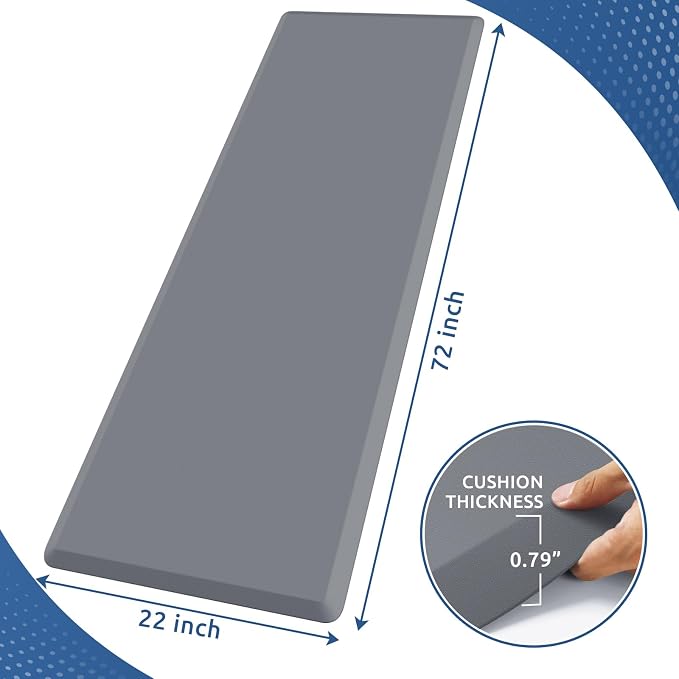 KitchenClouds Kitchen Mat Cushioned Anti Fatigue Rug 22"x72" Waterproof - Image 2