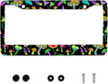 Personalise Colorful Mushrooms License Plate Frames Funny License Plate Frame by Omw2fyb
