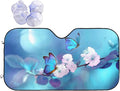 Blue Butterfly Flower Car Windshield Sunshade Front Window Sun Visor Protector by mutakin