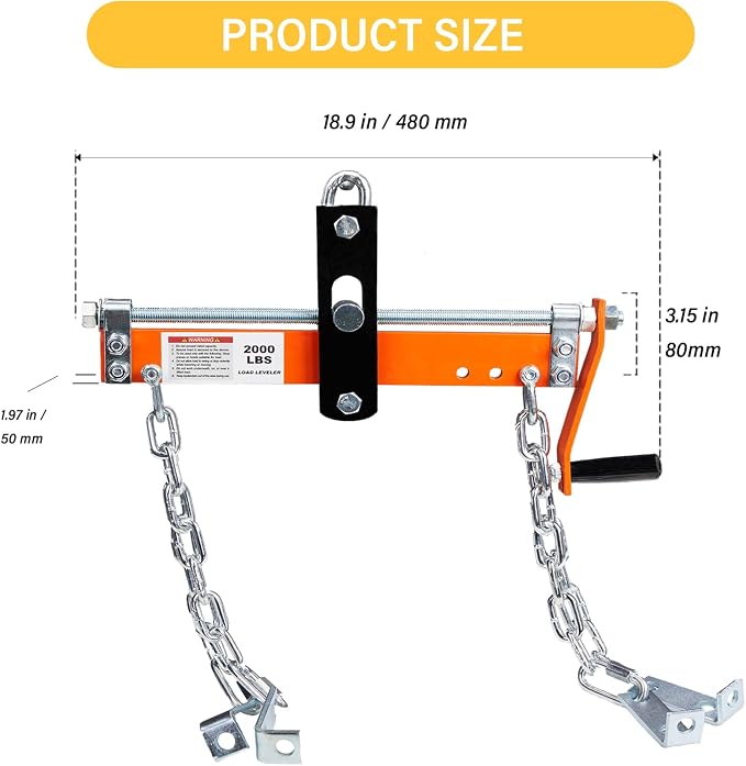 Engine Support Bar 2000 Lbs Load Lever Motor Lift Tool Heavy Duty Leveler - Image 5