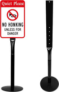 Parking Sign Post 48" Heavy Duty Cast Iron Parking Signs Stand, Movable Sign by Mutualsign