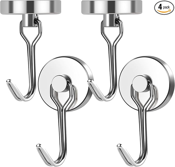 MIKEDE Magnetic Hooks, 70LB+ Swivel Swing Strong Magnetic Hooks Heavy Duty by MIKEDE