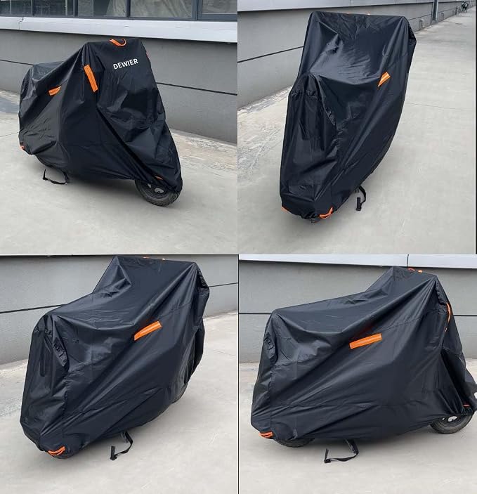 Motorcycle Cover Waterproof Outdoor, 420D Heavy Duty, All Season Protection - Image 9
