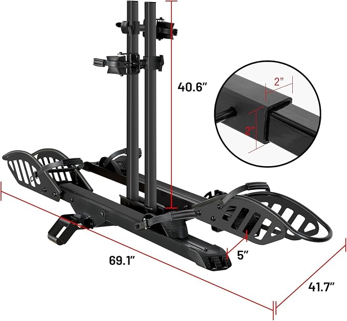 200 lbs E-Bike Rack Hitch Mount Platform Style - Image 8